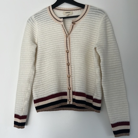 L’AGENCE Size Small Archer Stripe Cardigan - Picture 4 of 5